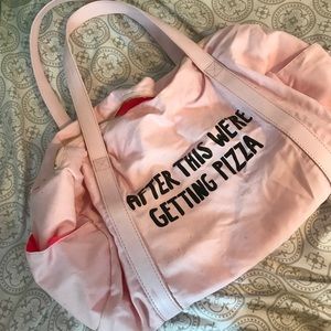 “After this we’re getting pizza” duffel bag
